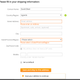 Standard web form for online shopping site.